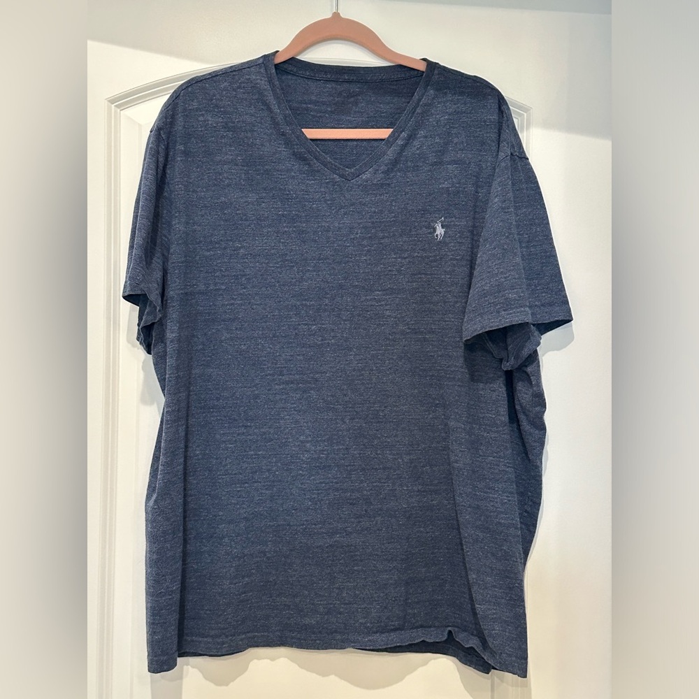 Navy polo V neck